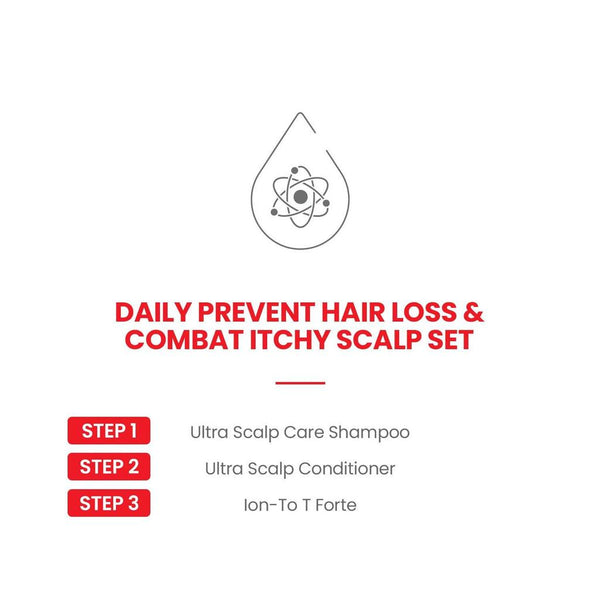 Daily Prevent Hair Loss and Combat Itchy Scalp Set (200mL, 250mL & 100ml)